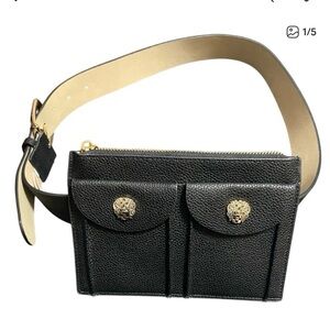 NWOT Vince Camuto Black Leather Belt Bag